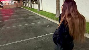 italian milf artemisia loves flashing tits riding in car smoke fetish bliss