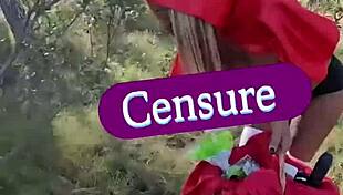 public outdoor romp hints at wild parody fun