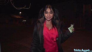 Sexy Asian's epic tits and ass seduced outdoors by rizz king!
