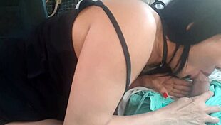 Hot Hospital Doctor Begs for Creampie Car Sex with Patient's Monster Cock Outdoors