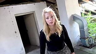 Innocent girl alone in lostplace gets wrecked by two huge cocks bareback