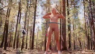i workout naked as a blondie teen 18+ in the forest feeling so free