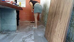 Boss, your hot curvy brazilian maid just grabbed my cock and rode it hard in the house!