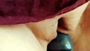 Mature wife flashes huge shaved pussy lips cameltoe