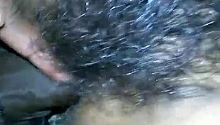Hairy Pussy Fills with Black Cock Cum!