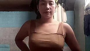 petite asian neighbor teases sheer body and small tits full clip