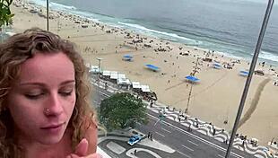 imagine petite brazilian teen anal creampie on rio balcony view?