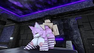 wanna fuck this big tit furry slut rough doggystyle in roblox?