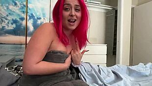 Bratty Step Sister Jerks You Off with Cumshot on Big Tits Fantasy! Koochie Kachow~