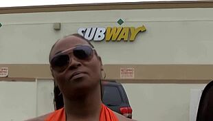 street pickup ebony hooker paid cash for big black cock pounding first time outdoor interview
