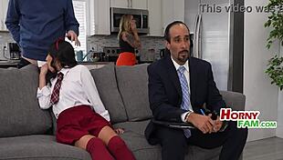 What if i fuck my skinny teen girlfriend right in front of her parents?