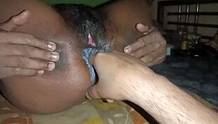 wow check out this amateur couple's wild ride on hairy indian pussy and anus with fingering and hardcore moans