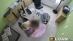 whoa naughty tattooed babe bent over office desk for agent's huge cock pounding 😏🔥