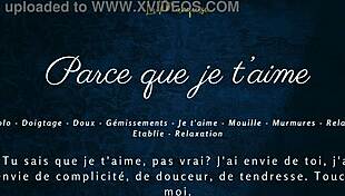 French Solo Girl Whispers Loving Words in Sensual Masturbation