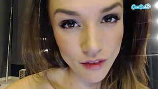 Payton Preslee's big tits ache for first webcam masturbation pleasure