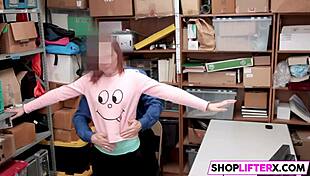 innocent thief april reid caught shoplifting gets punished by huge cock hardcore