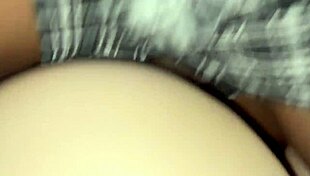 Her bubble butt bounced back wildly on his dick in sideways POV, making him explode with a close-up creampie deep inside her pussy.
