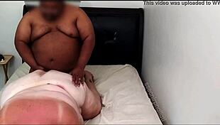 fat tanned coworker bends over for daddy's thick cock doggystyle in august heat