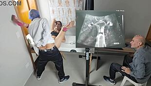 Gyno Fucks Behind Cuckold