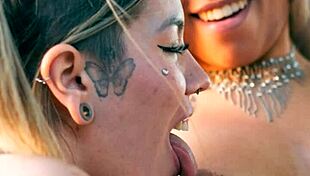 gushi and ski kissing with pierced nipples during photos turns so wild?