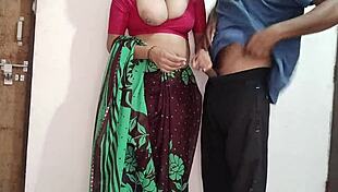 desi big tits maid sucks sahib's cock early morning then rides it hard with real hindi audio