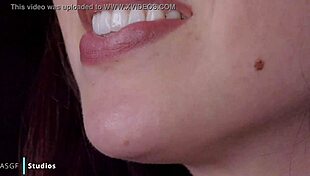 Karly takes huge cock deep in her mouth for cum facial domination sucking test