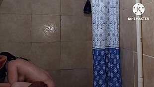 Brazilian Brunette Big Ass Takes Monster Cock in Shower Doggystyle