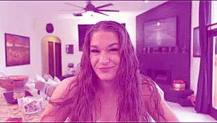 Step sister Kendra Heart says practice makes perfect in CFNM handjob POV part 1