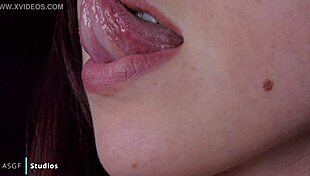 Karly takes huge cock deep in her mouth for cum facial domination sucking test
