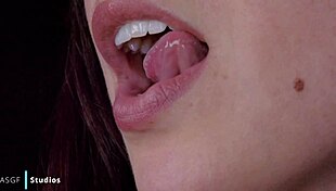 Karly takes huge cock deep in her mouth for cum facial domination sucking test