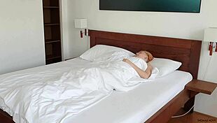 Amateur Redhead Students Fuck Doggystyle on Bed!