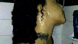 brook starr shower slut takes golden shower dildo suck