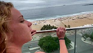 imagine petite brazilian teen anal creampie on rio balcony view?