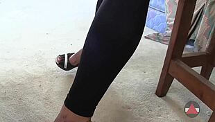 he begged for my heels on his cock so i gave him a rough shoejob cumshot