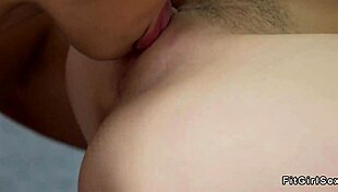 Toned lesbian brunette teacher licks fit yoga babe in gym classroom workout