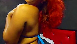 Luscious Orange Blue Bikini Try-On Teases Nilmini Sheron's Wet Pussy And Tits With Husband Dushantha