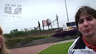 luana gets naked for cash in public casting