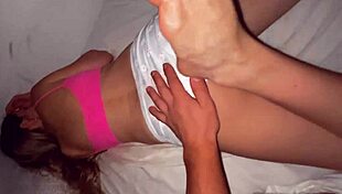 Watch this tanned tiny 18+ teen battle 5K closeup camera in VIP fuck fest