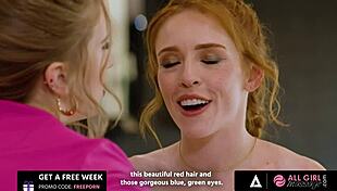 two redhead lesbians lick each others wet pussies