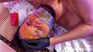 punishing my filthy husband with scalding wax all over his body