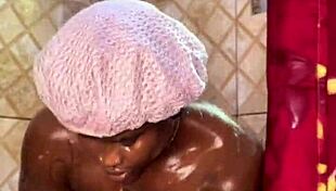 Public Ebony Creampie Drips After Golden Shower Soaks Ripped Clothes in Homemade Outdoor Fun