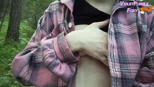Risky solo public nudity outdoors