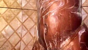 Public Ebony Creampie Drips After Golden Shower Soaks Ripped Clothes in Homemade Outdoor Fun