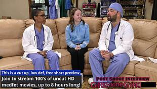 oh god serena morgan as nurse in virginity clinic spreads pussy humiliates patient with gloves latex domination pov creampie!