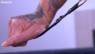 tattoo model tries first time with huge cock