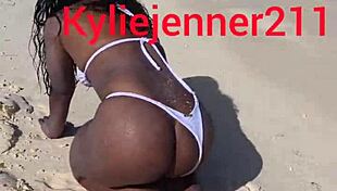 Chasing Latina Teen to Beach for Public Anal Surrender