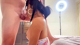 Thai Ladyboy Throat Fucked Hard by Farang Cock