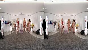 Naughty America Bianca Burke Kit Mercer And Rachael Cavalli Get Fucked In Dressing Room