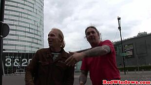 Pierced dutch hooker gets facial after blowjob