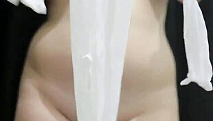 indo babe in sexy stockings n lingerie, bent over big ass teased but he cums too quick no pussy fuck 😩💦